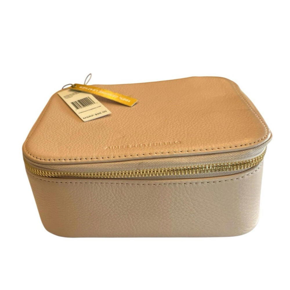 Aimee Kestenberg 4 Pc Leather Travel Organizer Jewelry Box Makeup Case NWT FLAW